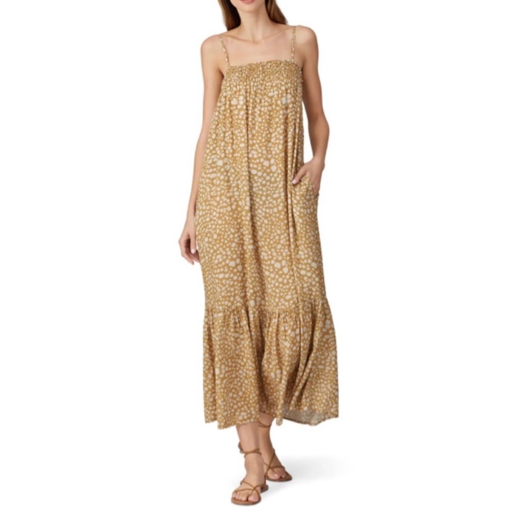 Show Me Your Mumu Yellow Cheetah Print Anaya Maxi Dress Size Small $188